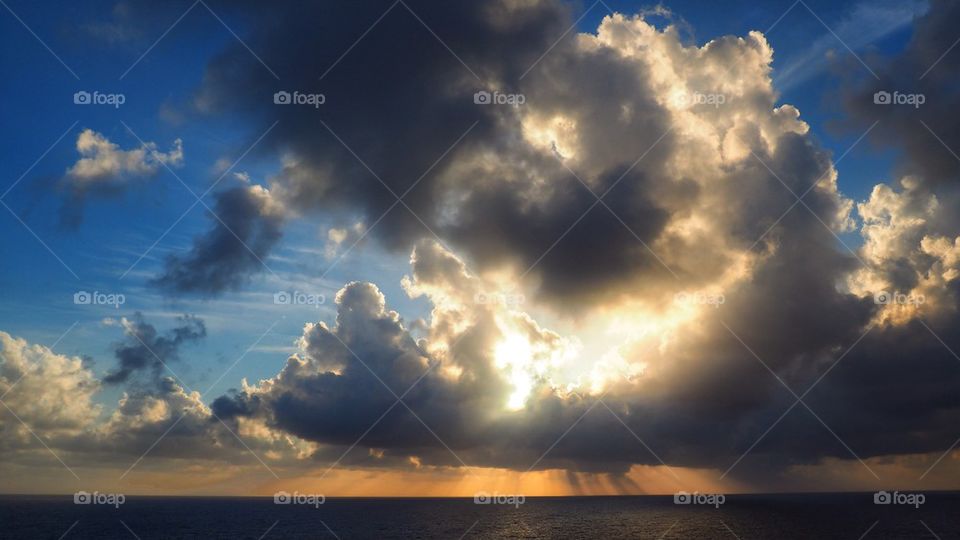 Scenic view of thunderstorm