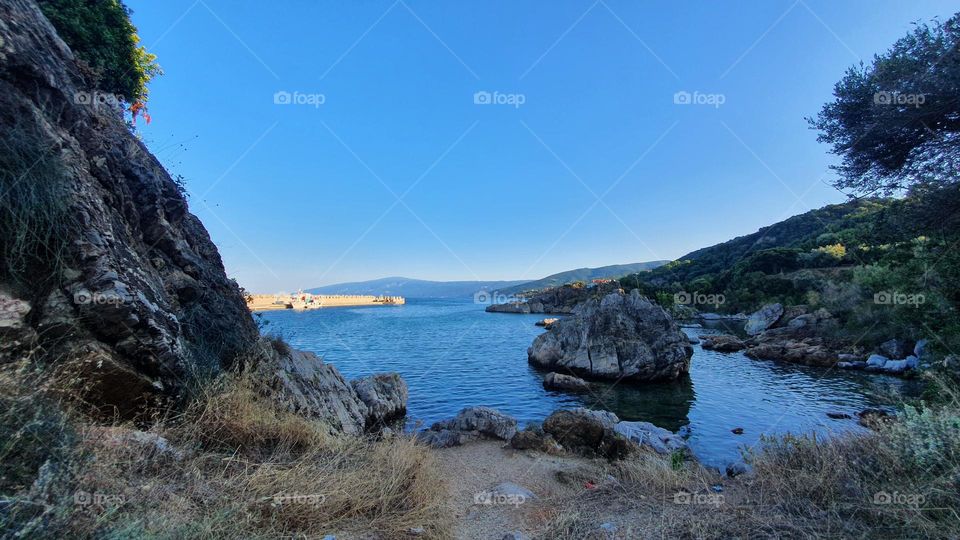 Sea view with rock