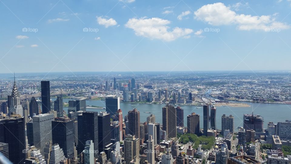 view of new York City and cityscape