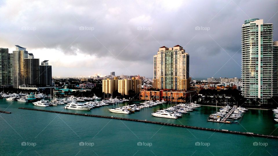 View of miami yacht club