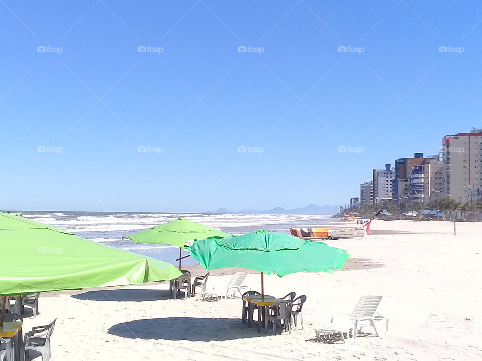 Mongaguá beach. Brasil. A beautiful day