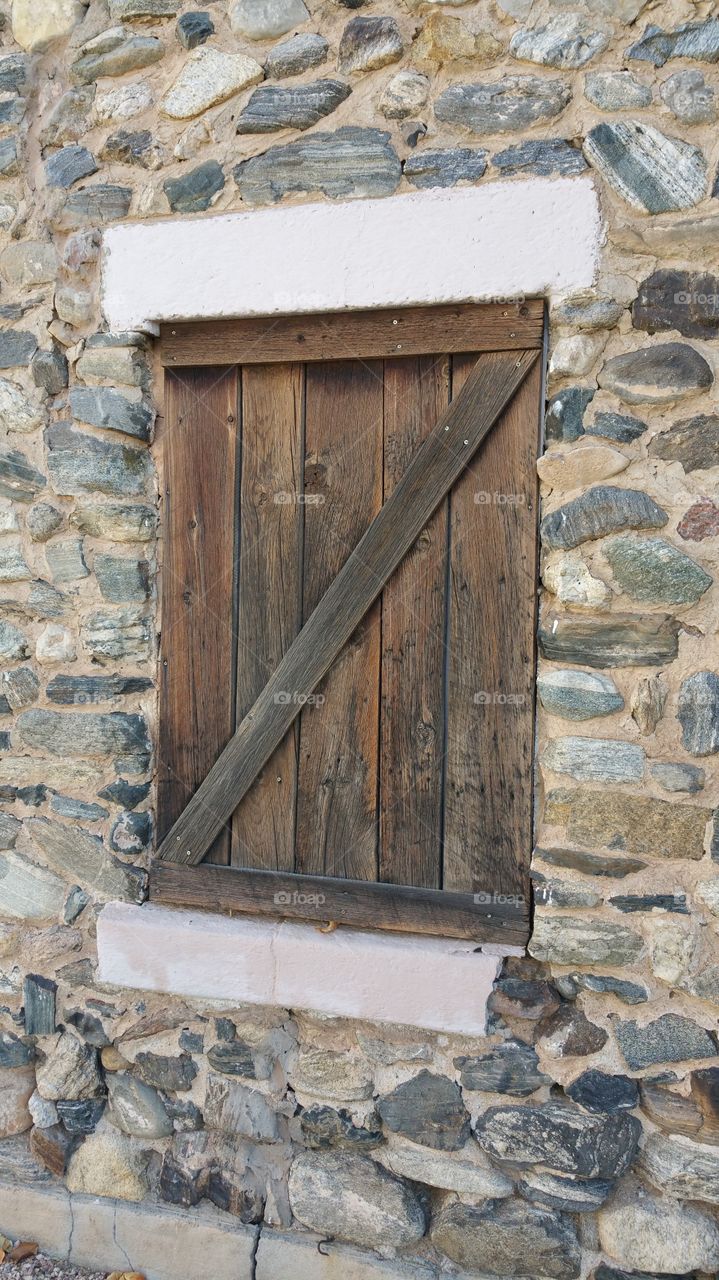 Old Rustic Boarded Barn House Door