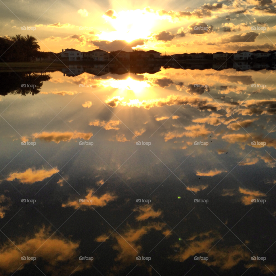 sky sun water lake by jmsilva59