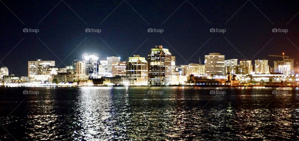 Evening reflections in Halifax Harbour.