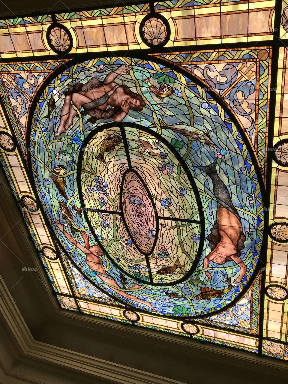 Stained glass hot springs bathhouse 