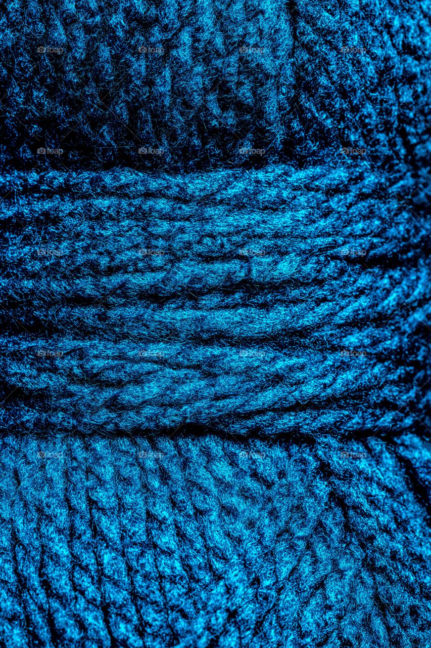 Full frame of navy blue yarn