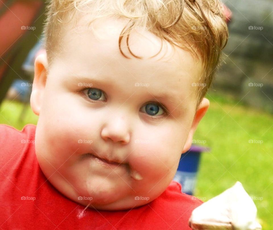 Jus a boy and his ice cream 
