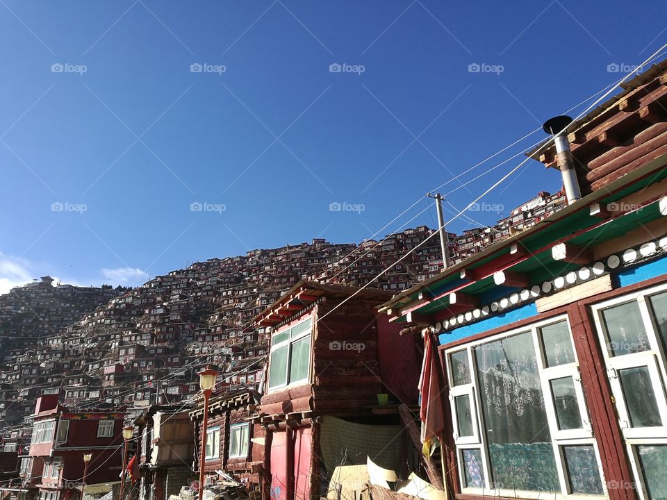 Se Da Buddhist Monastery and School in Sichuan Province, China.

Se Da is currently the largest Tibetan Buddhist school in the world and not open to westerners.