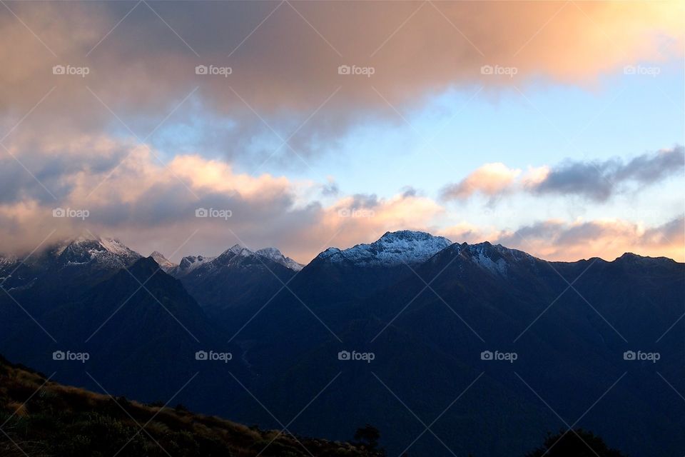View of Fiordland from the Kepler Track, New Zealand 