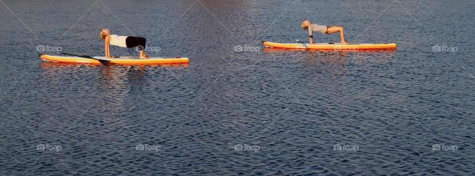 Yoga on the water