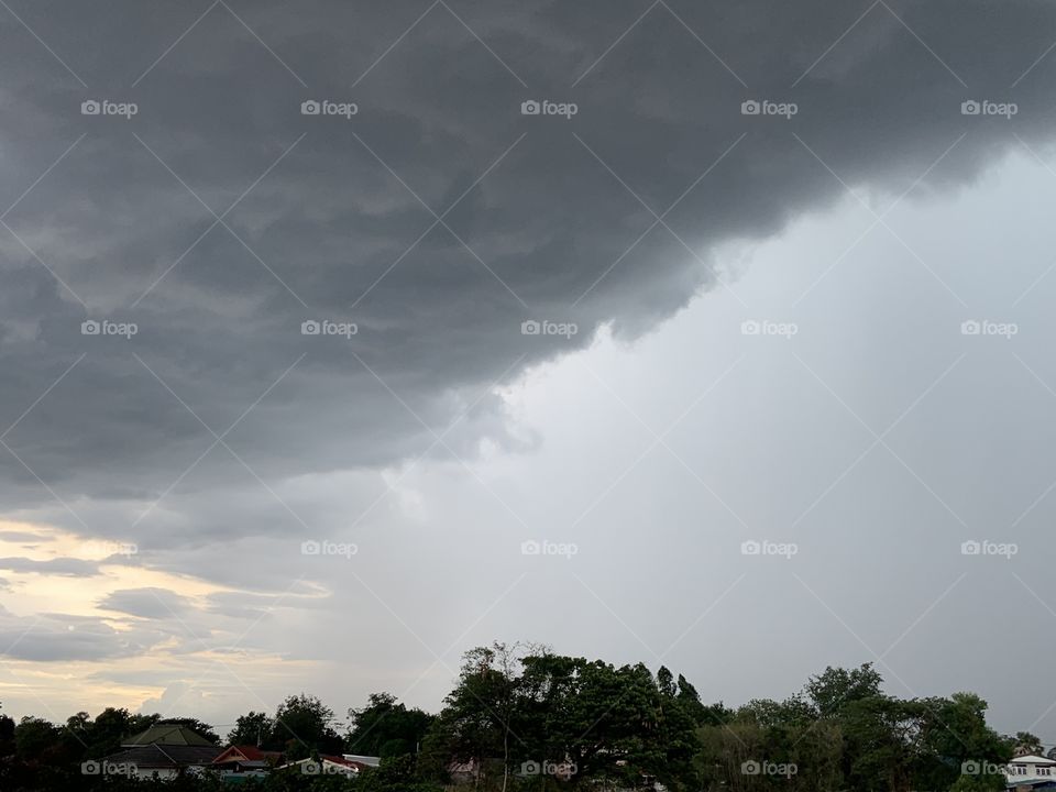 The signs of raining , Countryside ( Thailand)