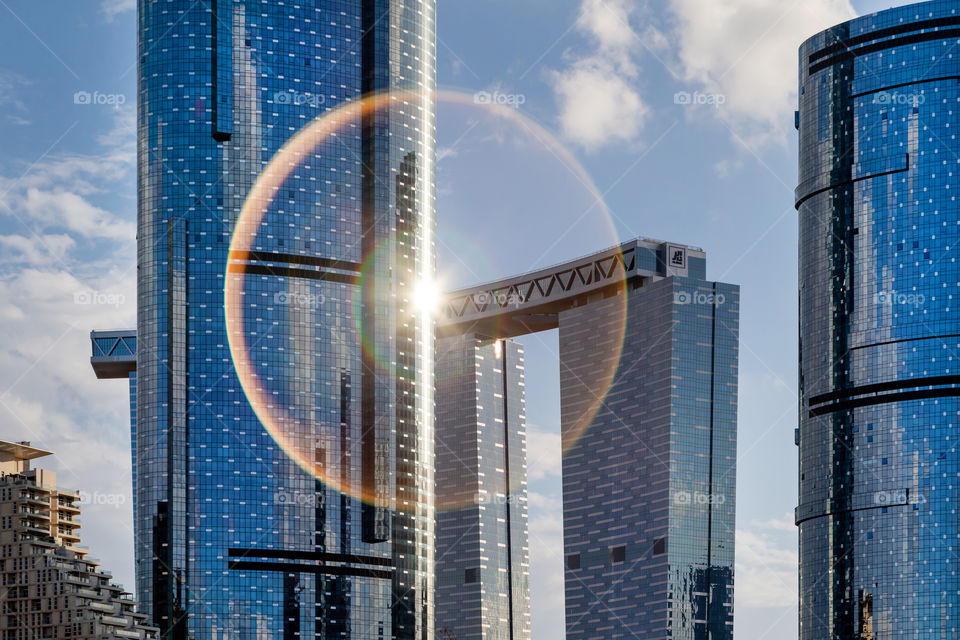 Modern high rise buildings in Abu Dhabi