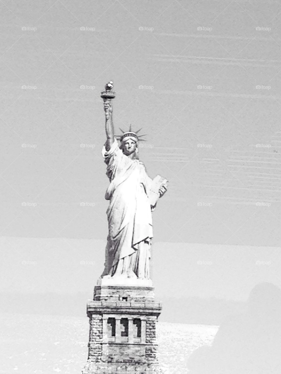 Statue Of Liberty Grayscale 