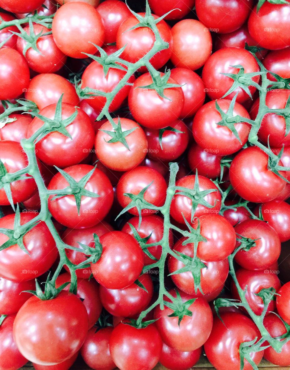 Full frame shot of tomatoes at market