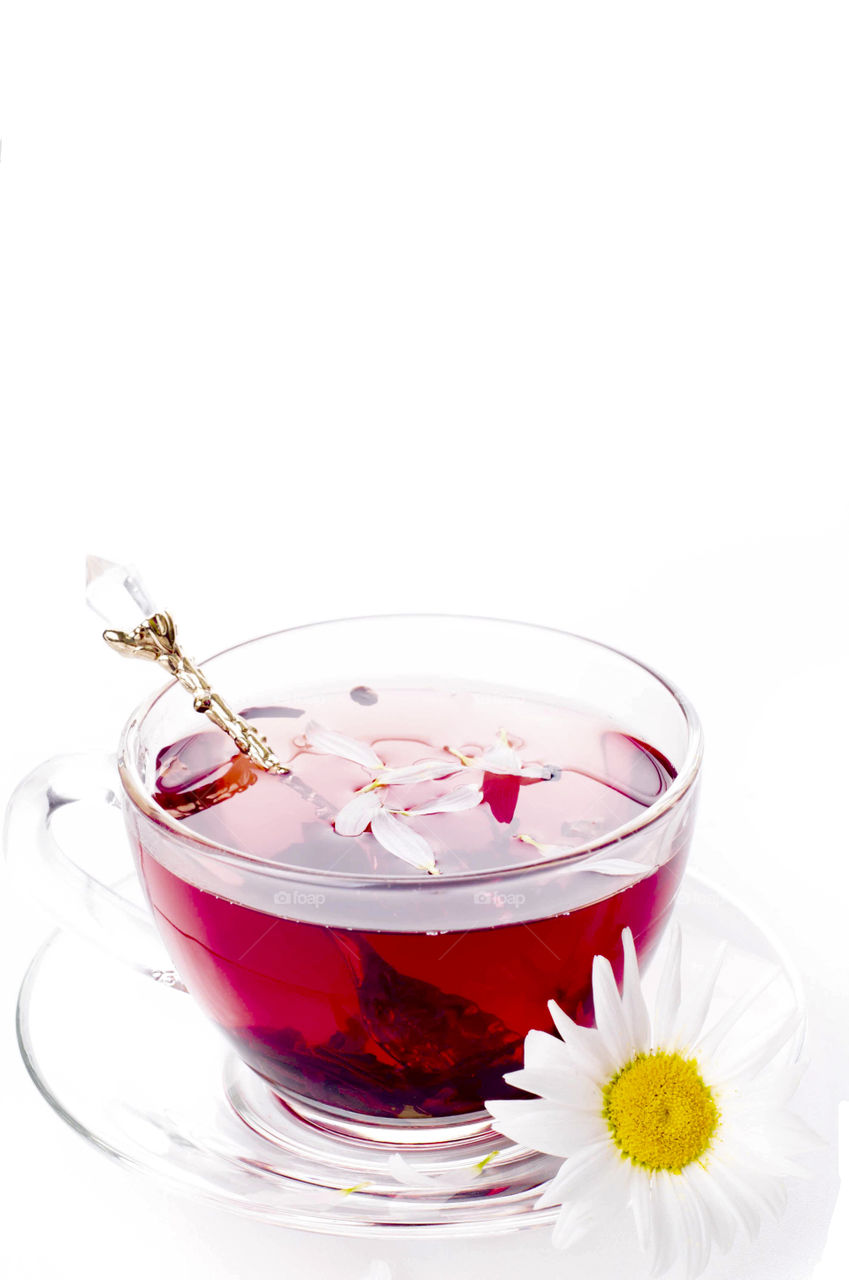 Tea with flowers