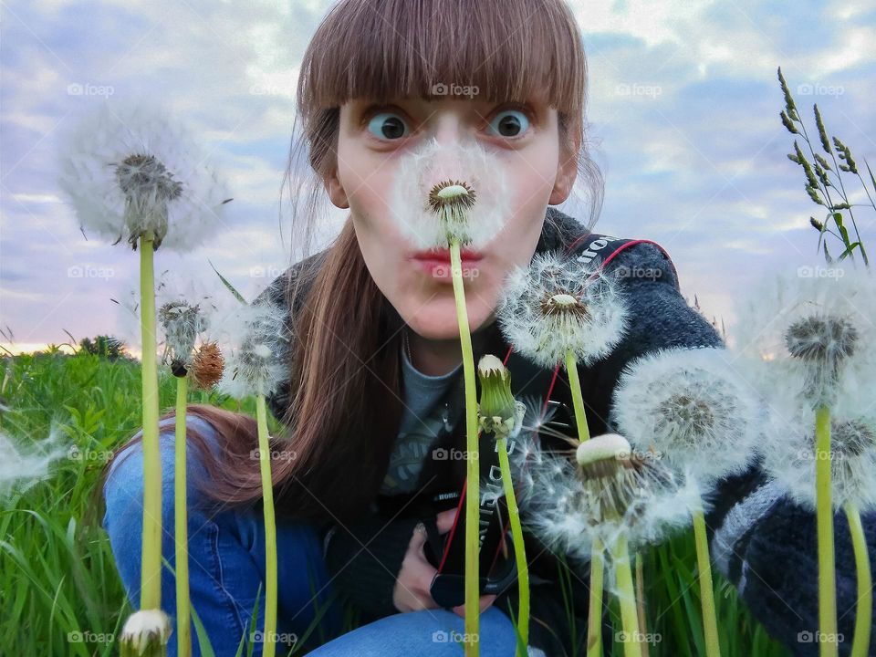 Selfie. Morning on the field.