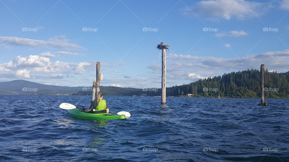 Kayaking Lake Coeur d'Alene