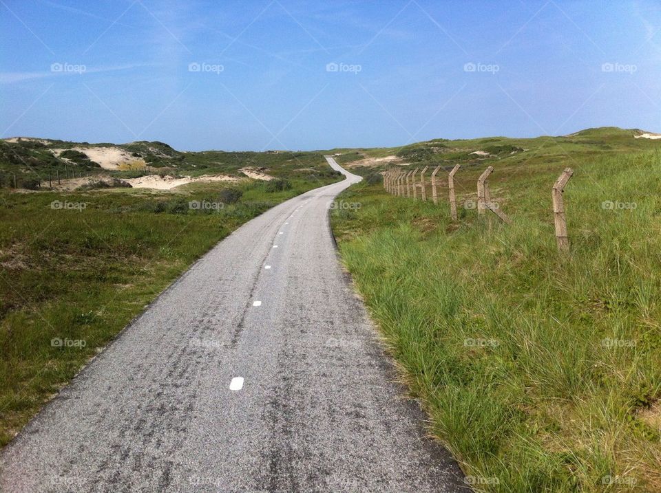 Street through the dunes