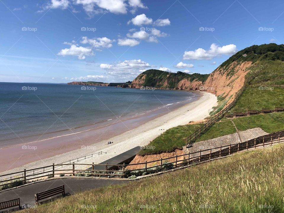 Sidmouth in Devon on a cracking hot summers day.
