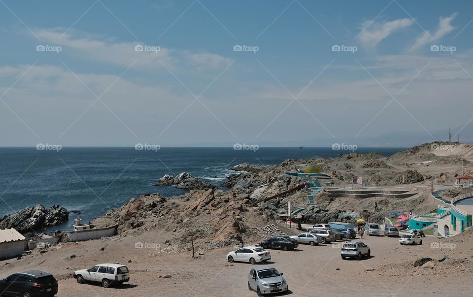 Car parking on the beach