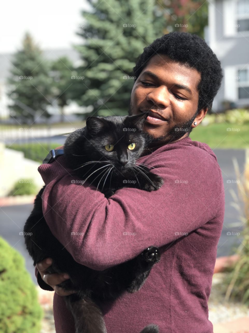 a man & his cat