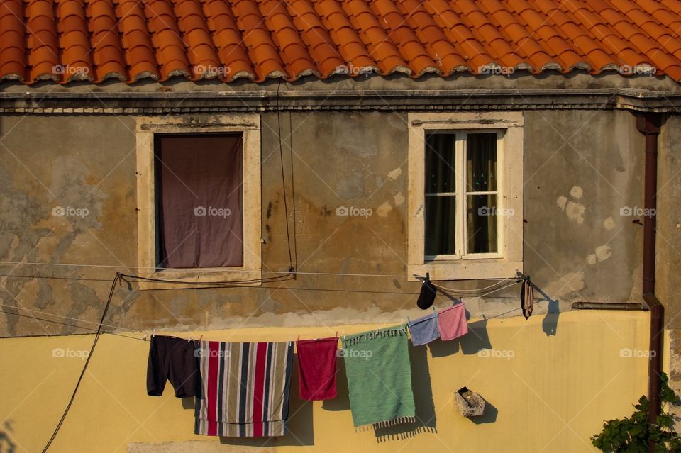 Window in Budapest . Vacation in Budapest 