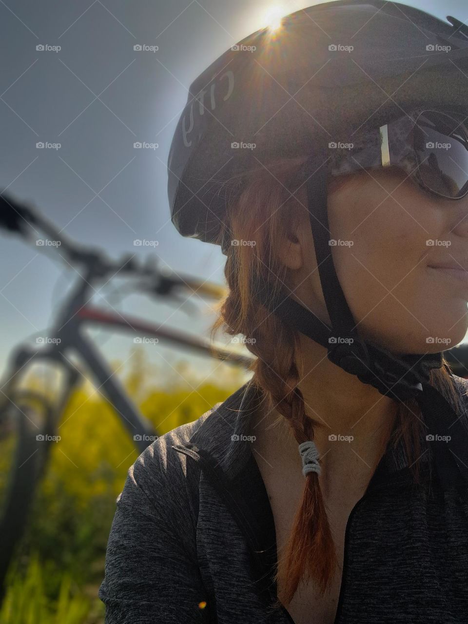 Girl with her bike