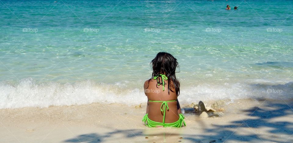 Little girl at the beach