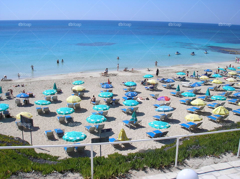 the beach on the Mediterranean sea