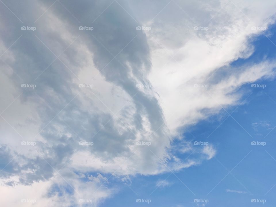 blue sky with white clouds