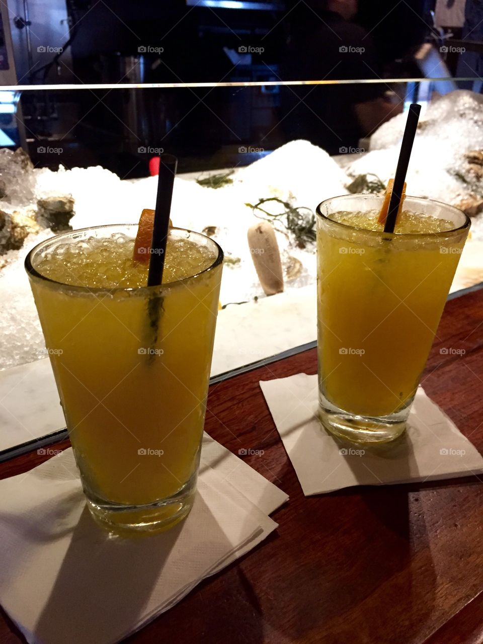 Orange cocktails 