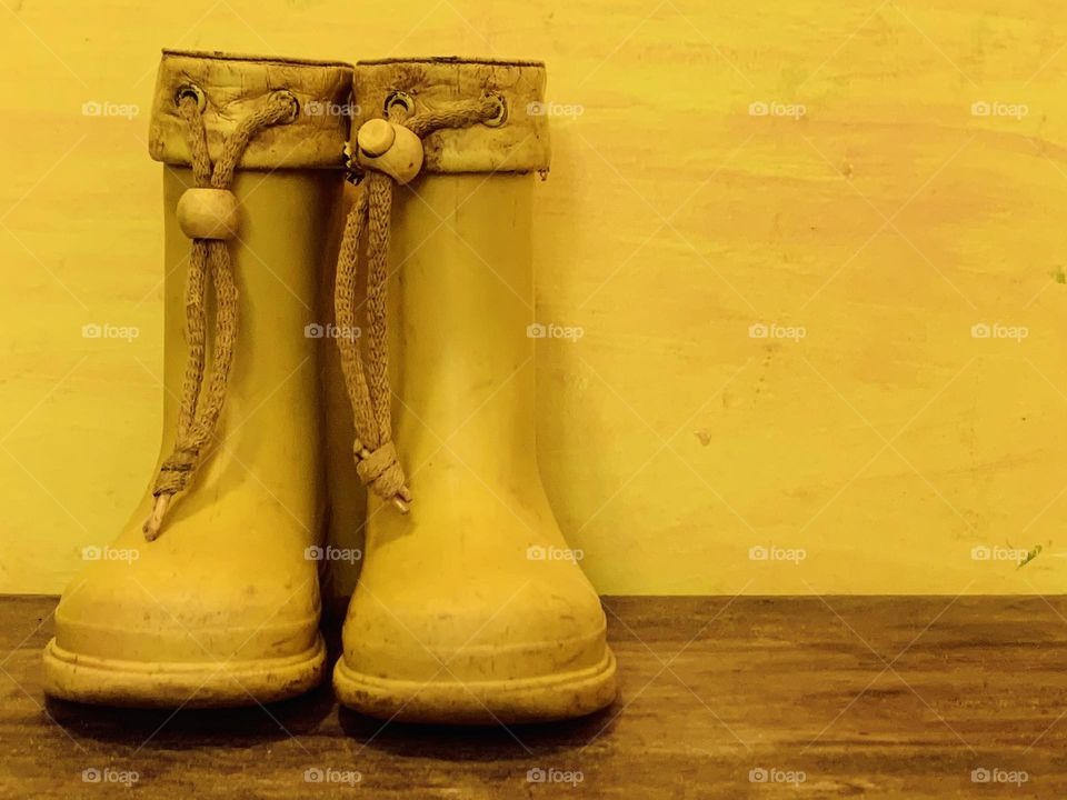 Yellow boots