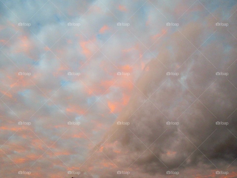 color in morning clouds