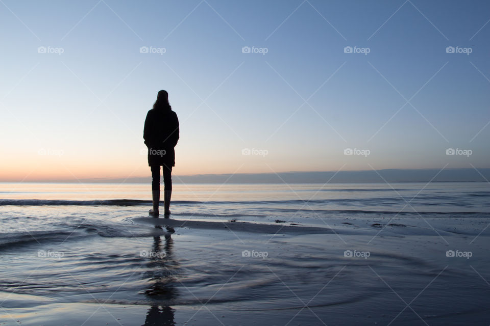 Beach, Sunset, Sea, Water, Ocean