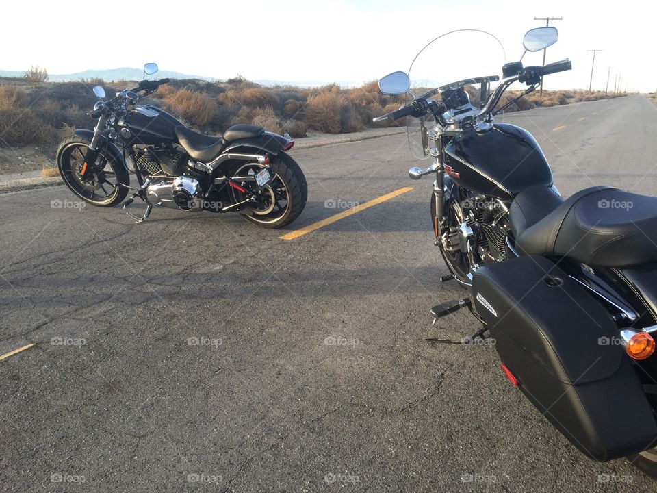 Desert motorcycle ride
