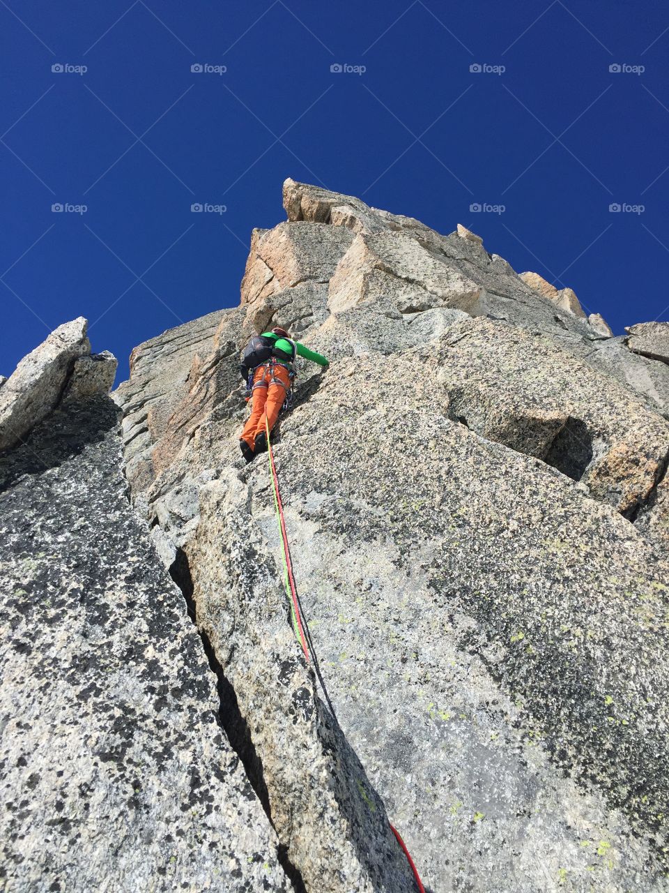 Approaching the summit of Pyramid du Tacul