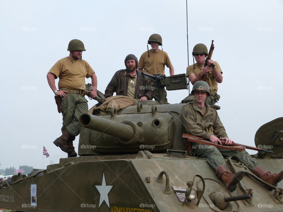 world war 2 reenactment tank crew