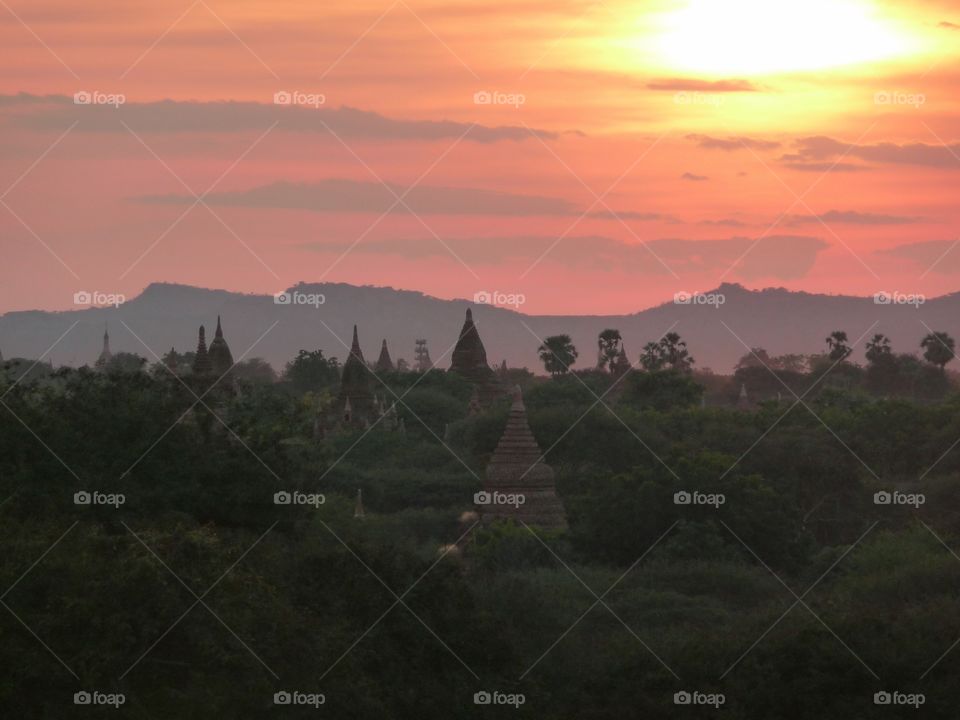 Sunset in Myanmar