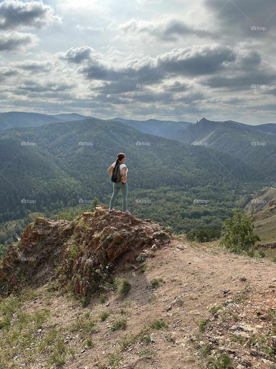 girl in the mountains