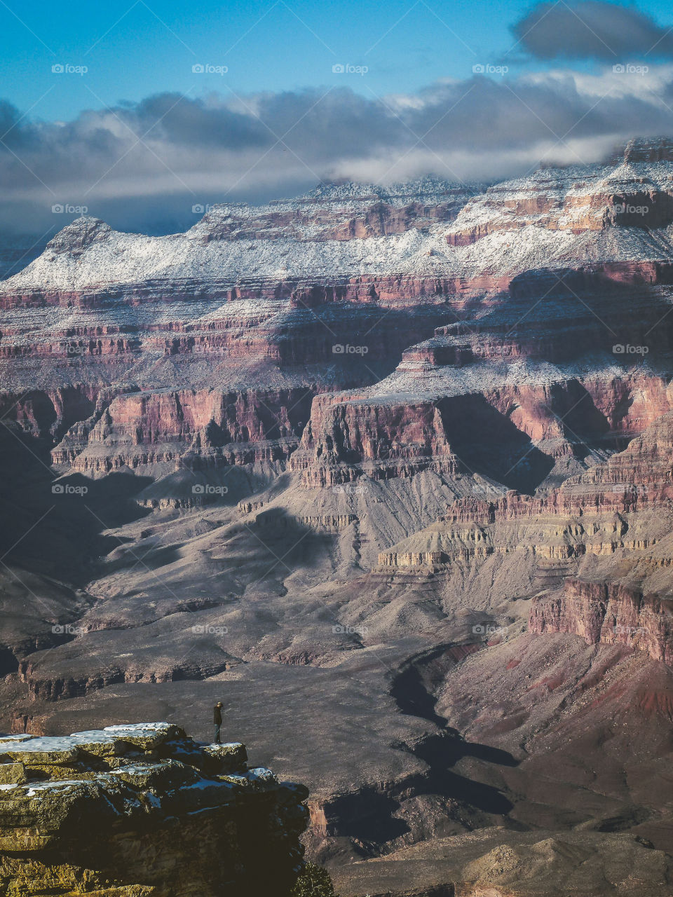 Man exploring the Grand Canyon