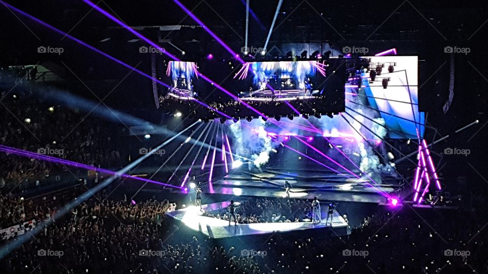 Backstreet Boys concert in Italy in 2019 with DNA World Tour. The Mediolanum Forum Assago in Milan.