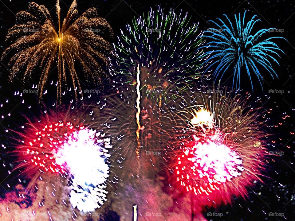 Fireworks display. Fireworks display 