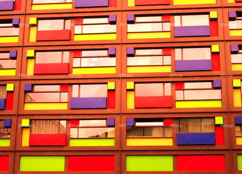 modern colourful windows