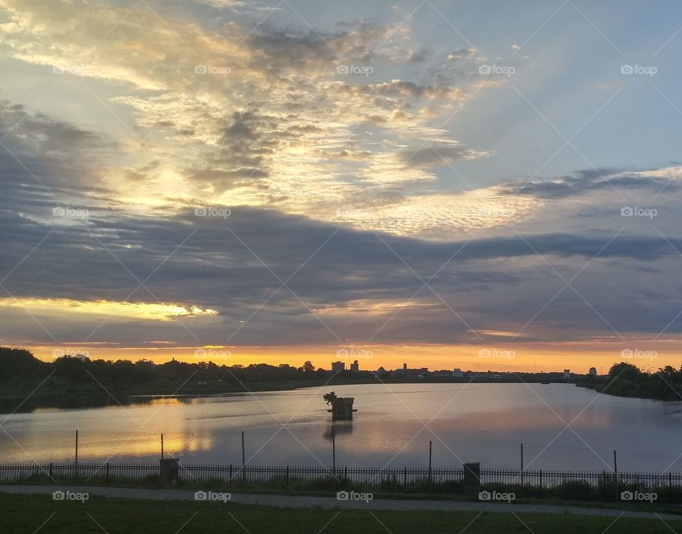 Sunrise at Baltimore's Druid Hill Park (Before Druid Lake Water Project)