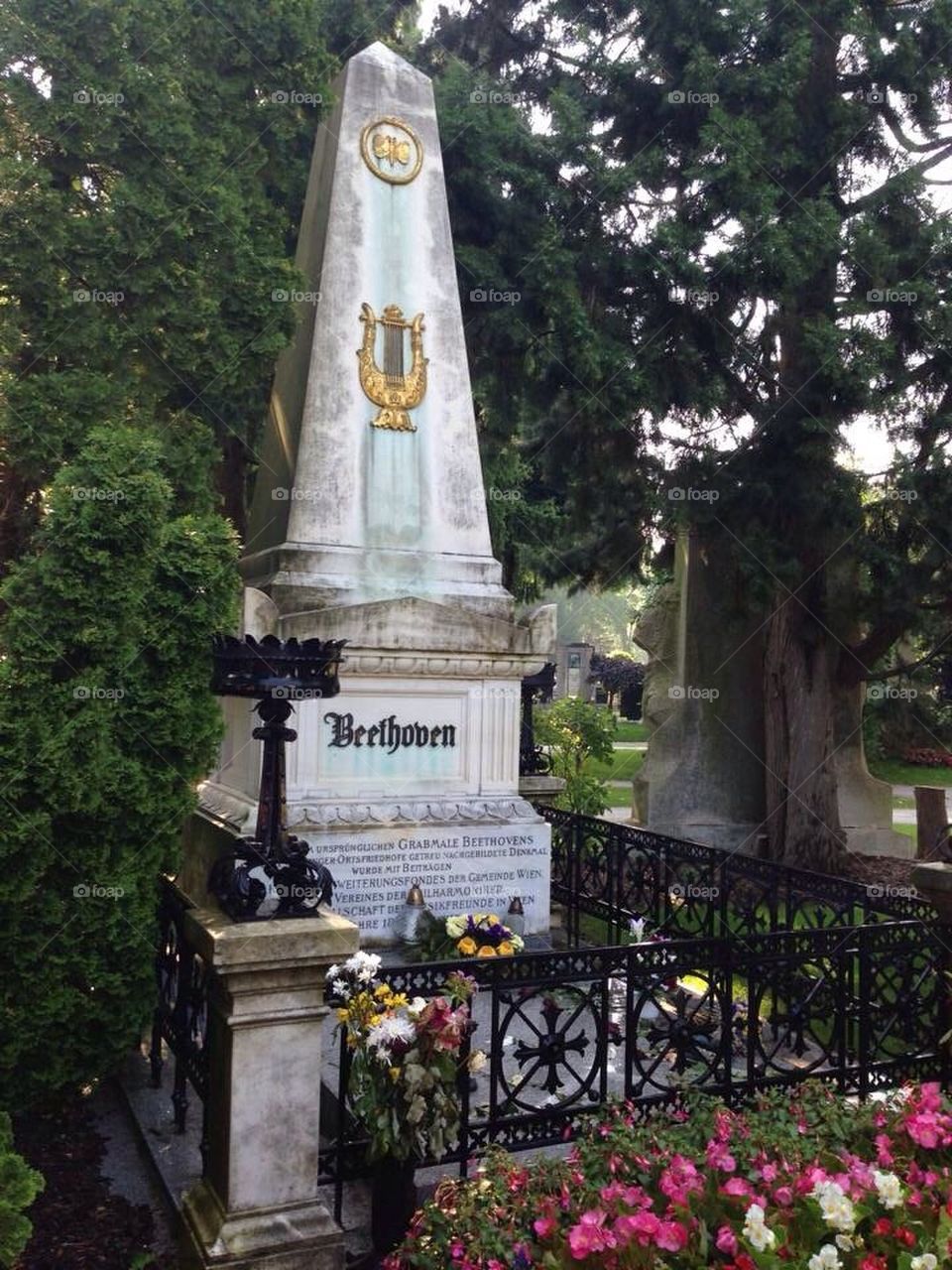 Beethoven's Memorial in the Zentralfriedhof in Vienna, Austria