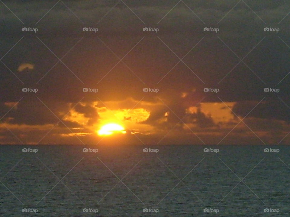 Sunset, Landscape, Ocean, Sea, Water