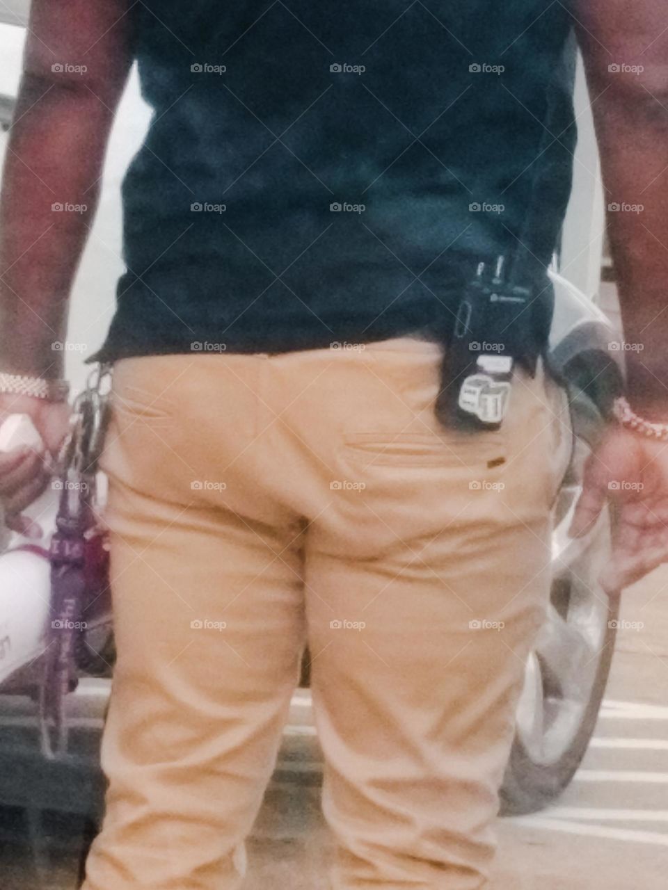 A second "behind" the scenes look at a school employee who is helping to keep the students in order.