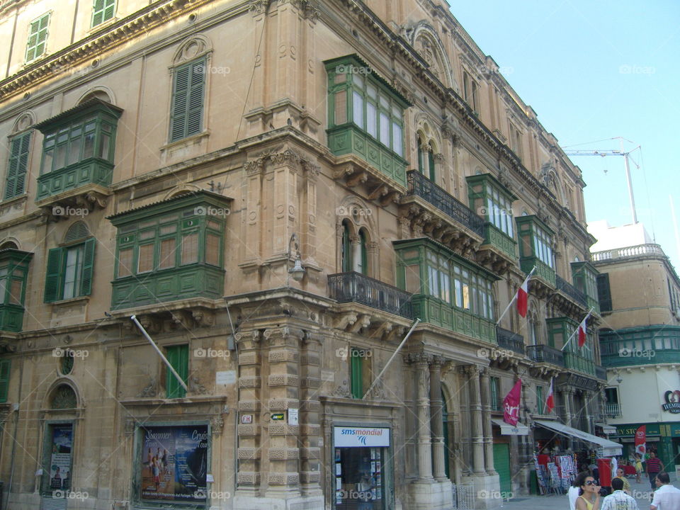 Malta La Valletta characteristic house
