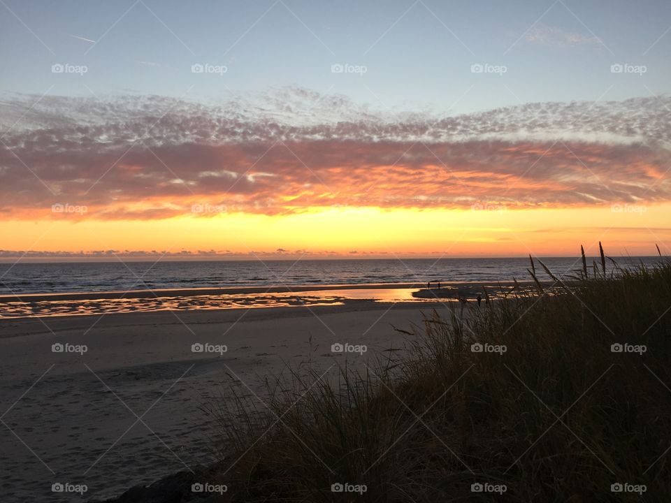 Sunset on the beach