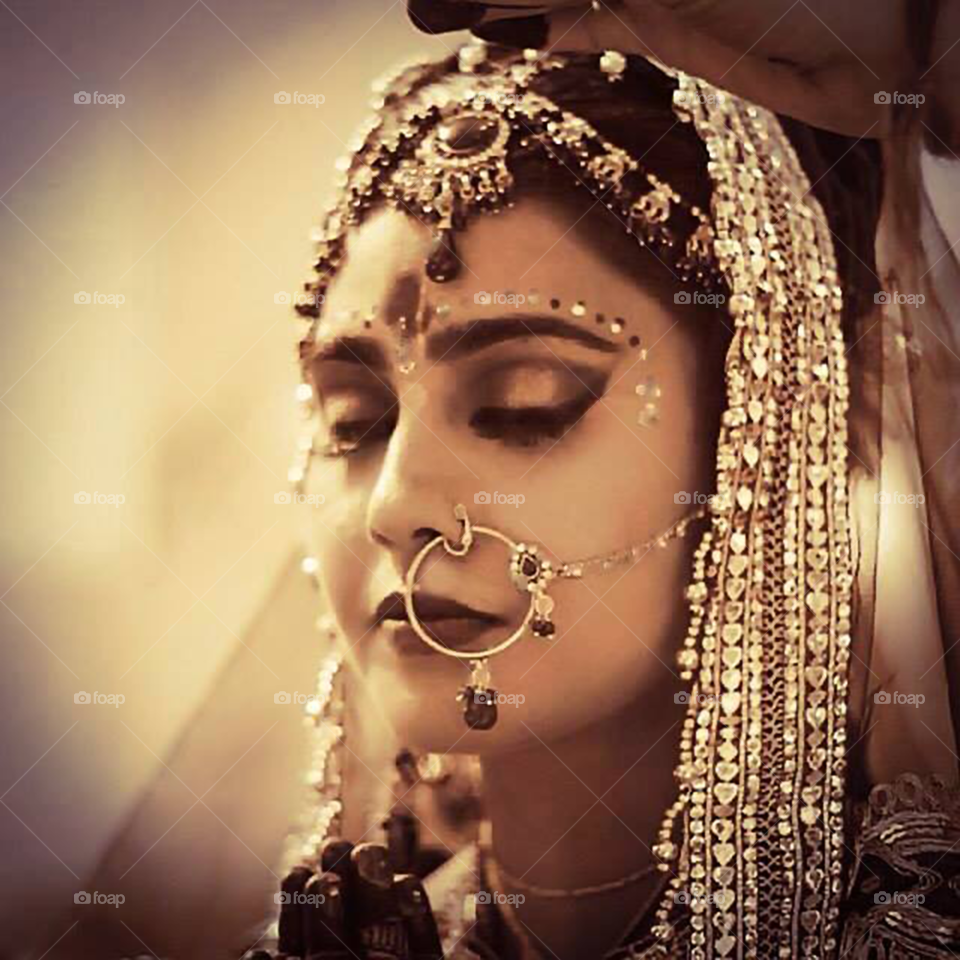 Close-up of a Indian bride